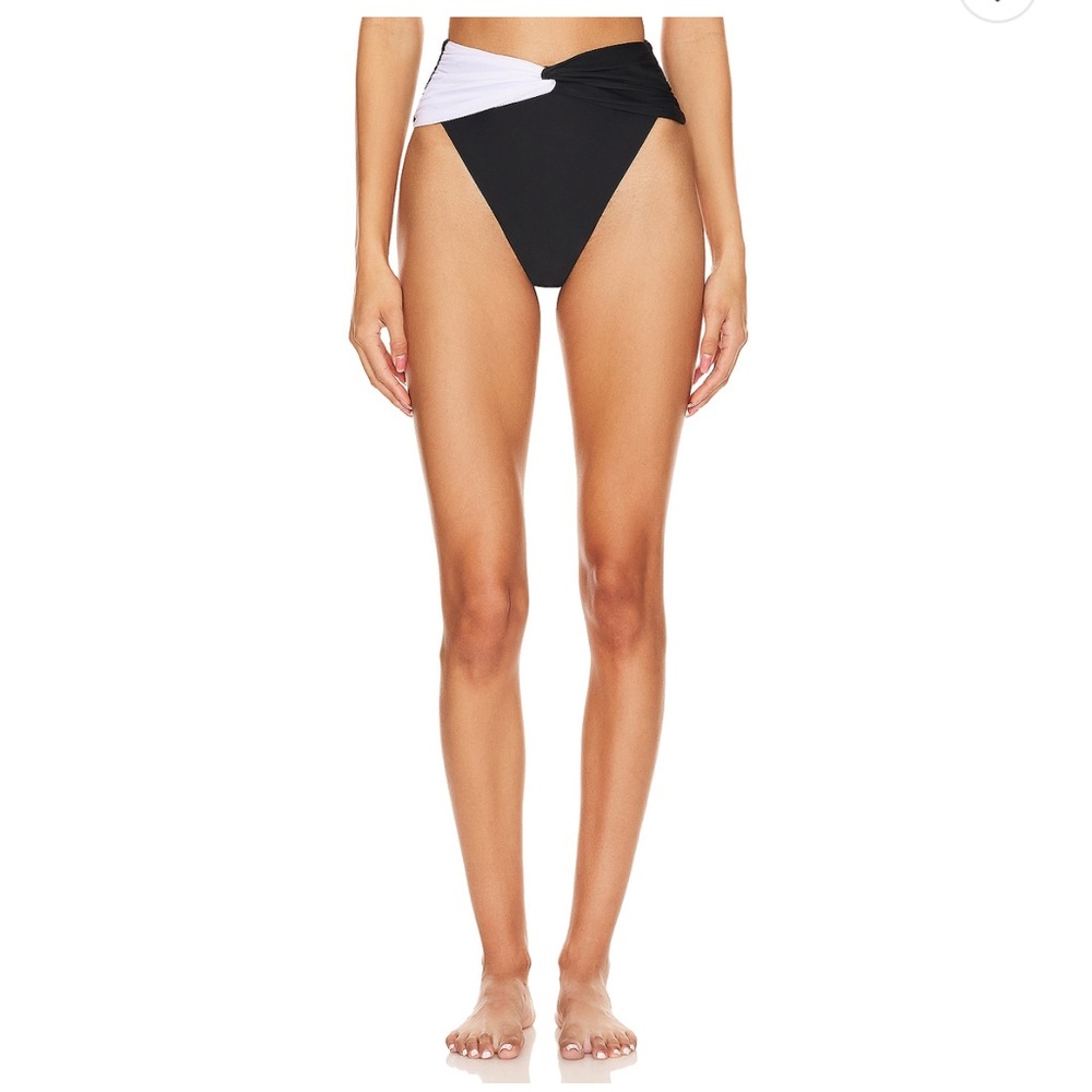 Tularosa Lucci Black and White high waist Bikini Bottom
